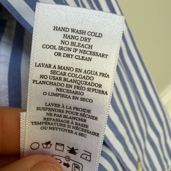 Rails Ramy Mariner Stripe Cropped Cotton Button Down S - Picture 9 of 11